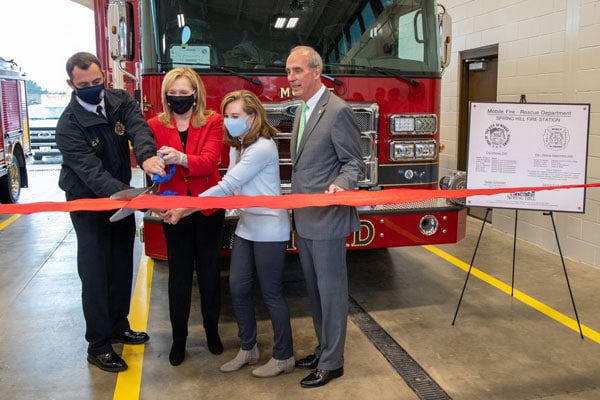 Mobile Fire Rescue Cuts Ribbon On Spring Hill Station