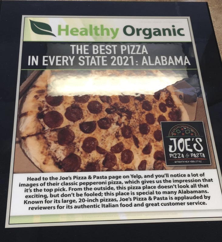 Joe&rsquo;s In Mobile Named Best Pizza In State