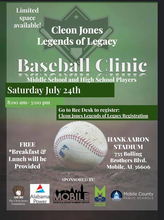 City Of Mobile Hosting Baseball Clinic