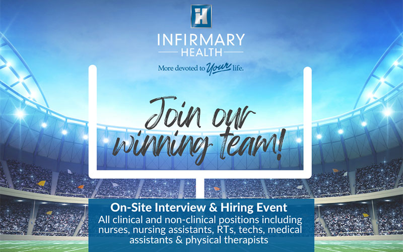 Infirmary Health To Host Hiring Event This Weekend