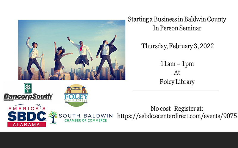 Business Startup Seminar Planned For Foley