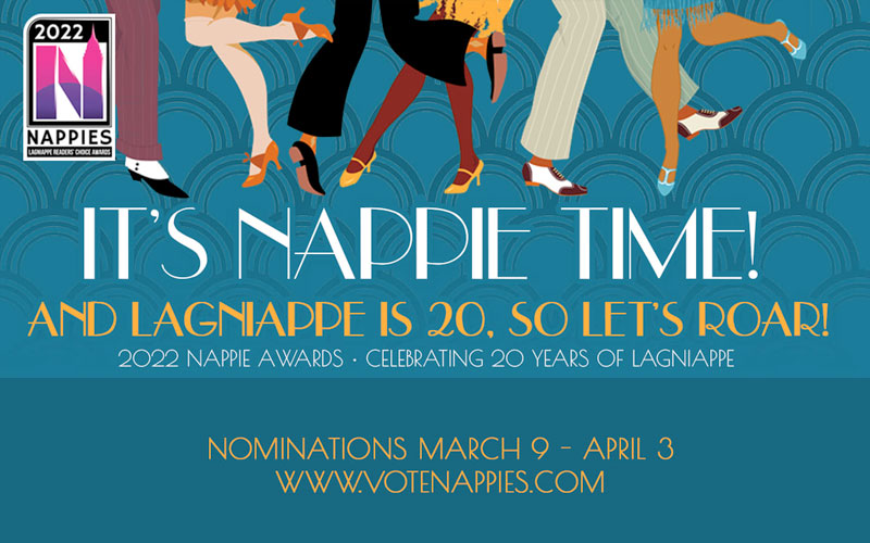 Lagniappe Celebrates 20 Years, Opens Nappie Nominations