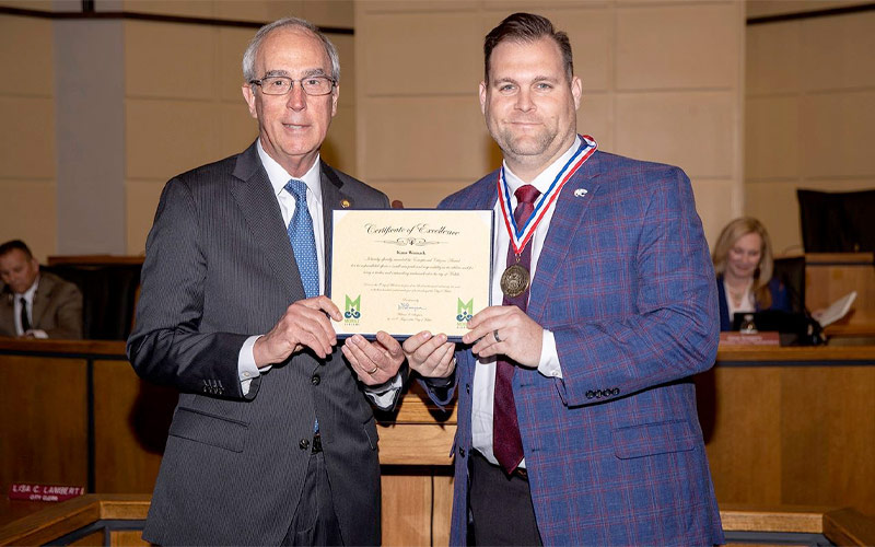 Stimpson Awards USA Football Coach With Citizenship Medal