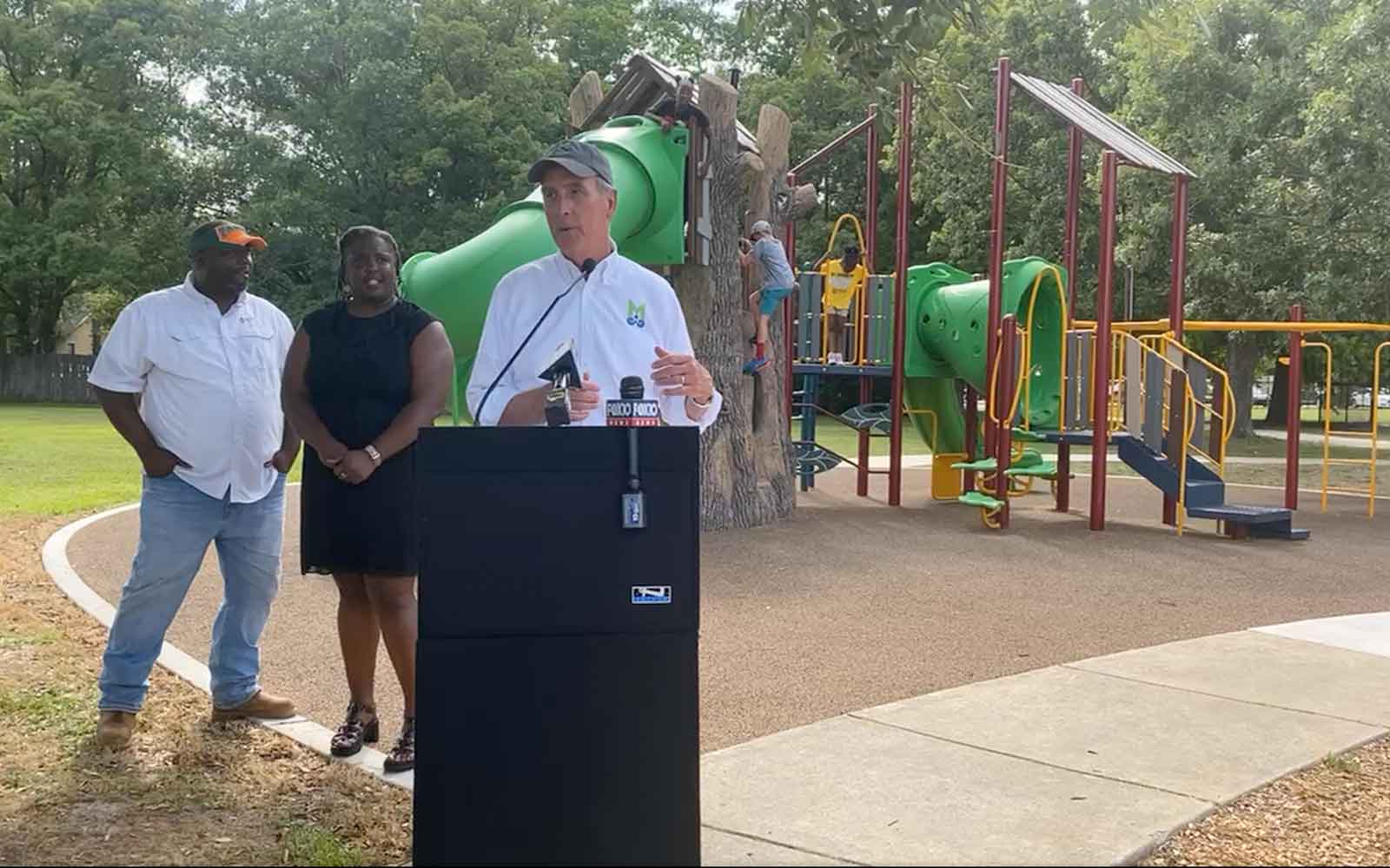 Mobile Cuts Ribbon On Crawford-Murphy Park Playground