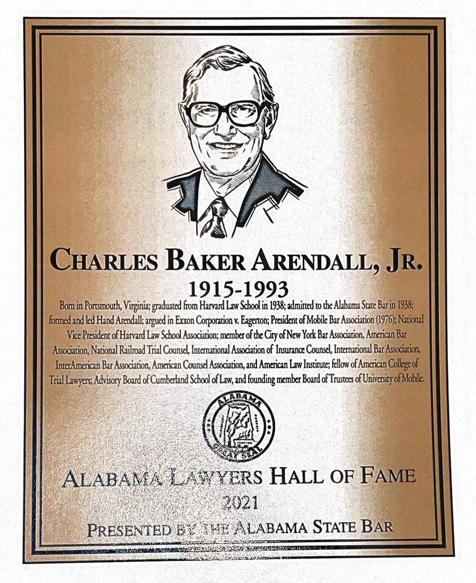 Hand Arendall Founder Inducted To Hall Of Fame