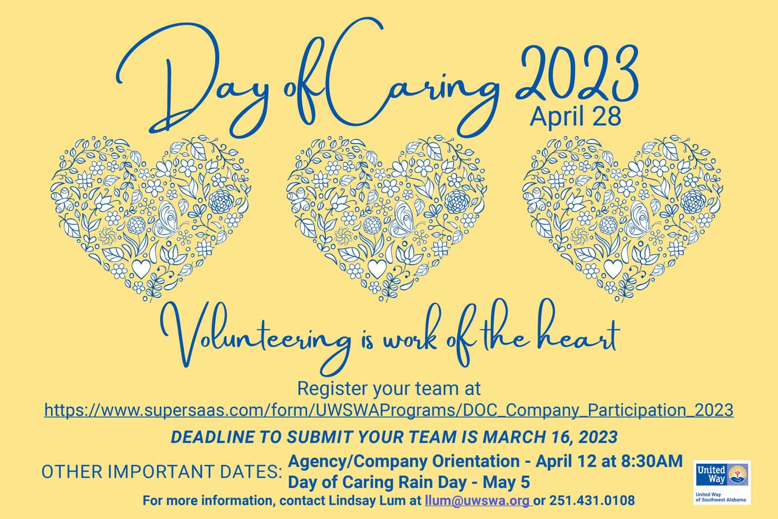 UWSWA Day Of Caring Announced