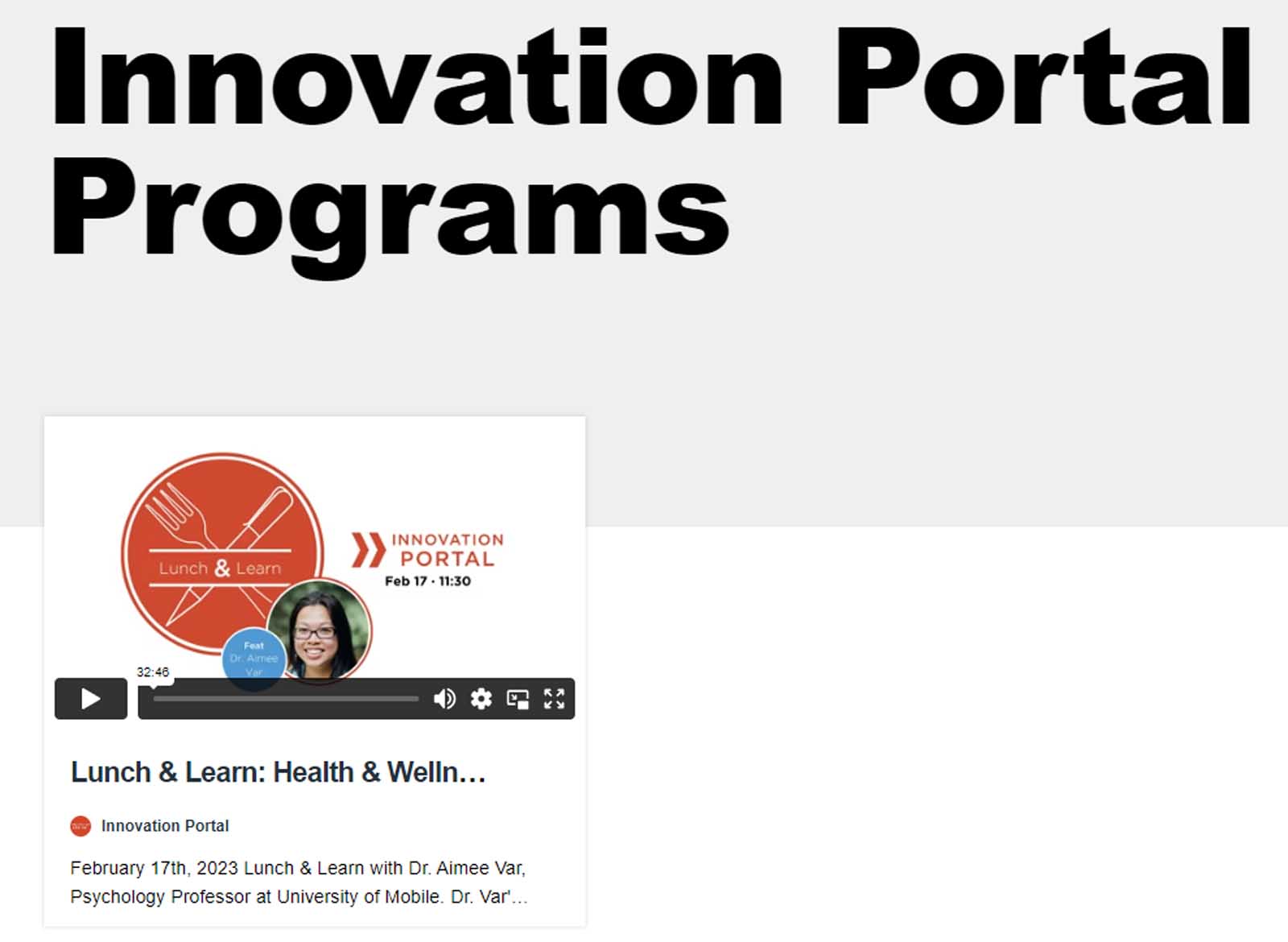 Innovation Portal Launches On-Demand Sessions