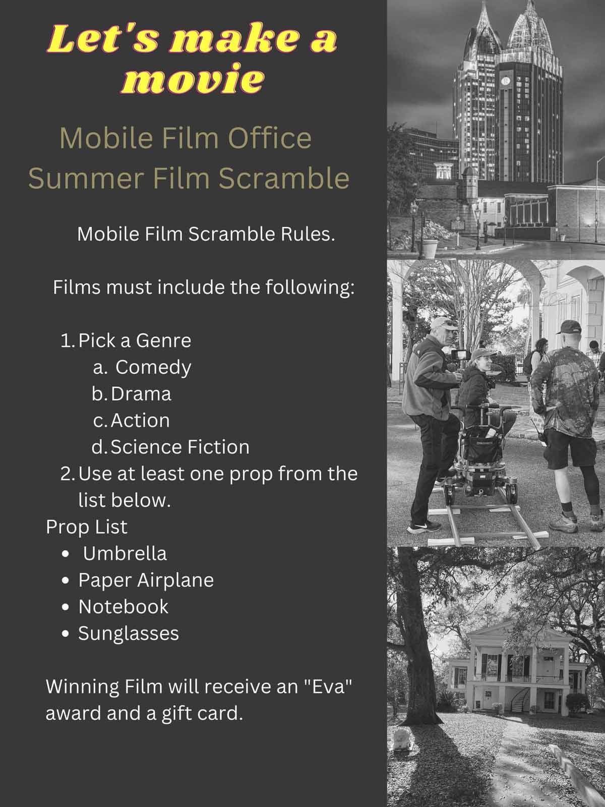 Mobile Film Office Hosting Summer Film Scramble