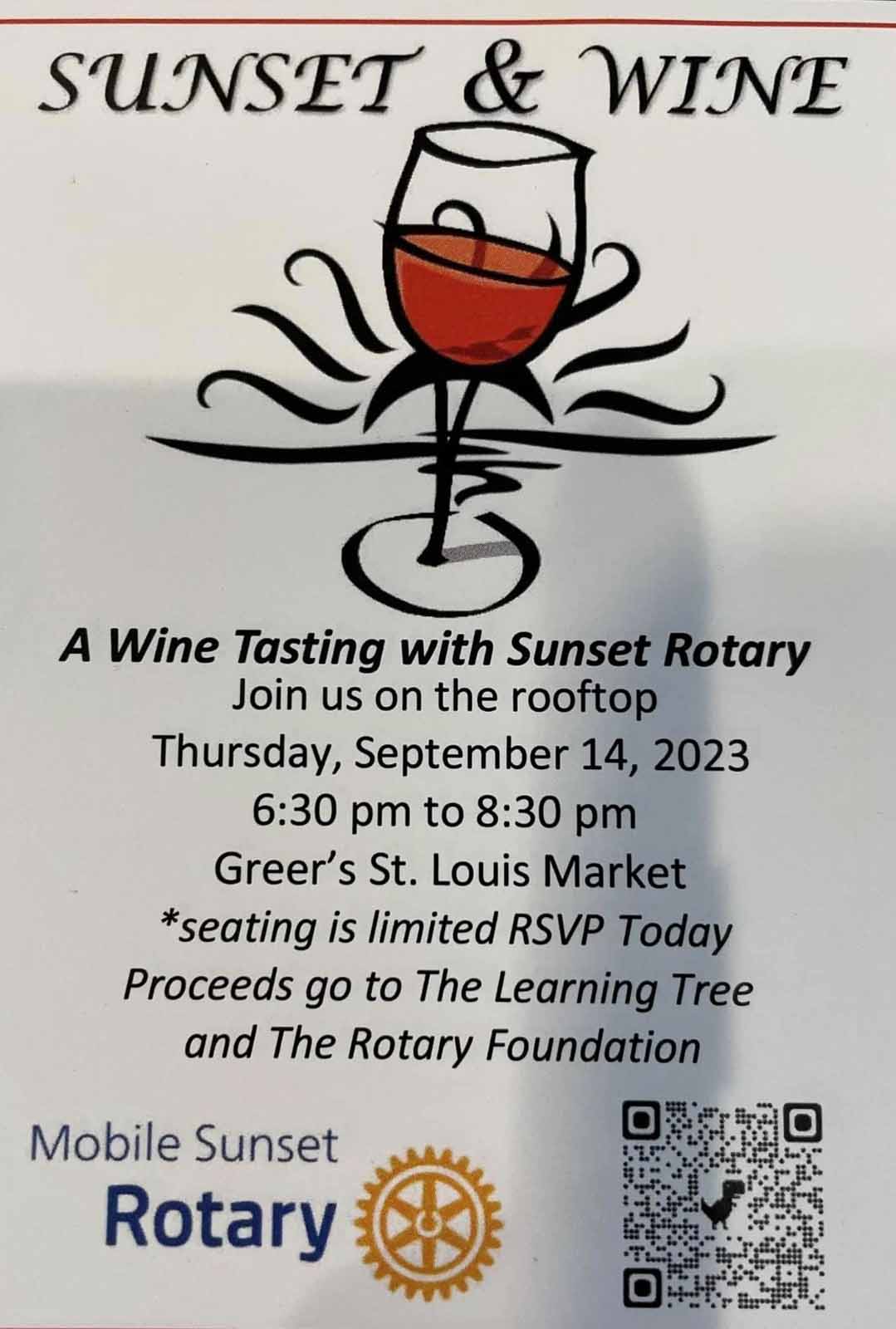 Mobile Sunset Rotary Wine Event Coming Up