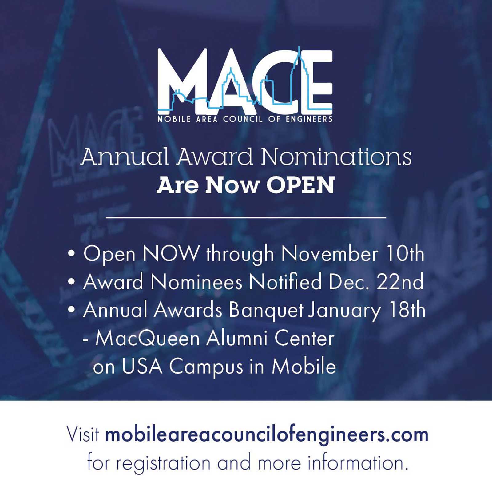 MACE Nomination Period Open