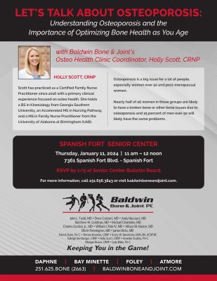 Baldwin Bone & Joint Hosting Osteoporosis Lunch And Learn