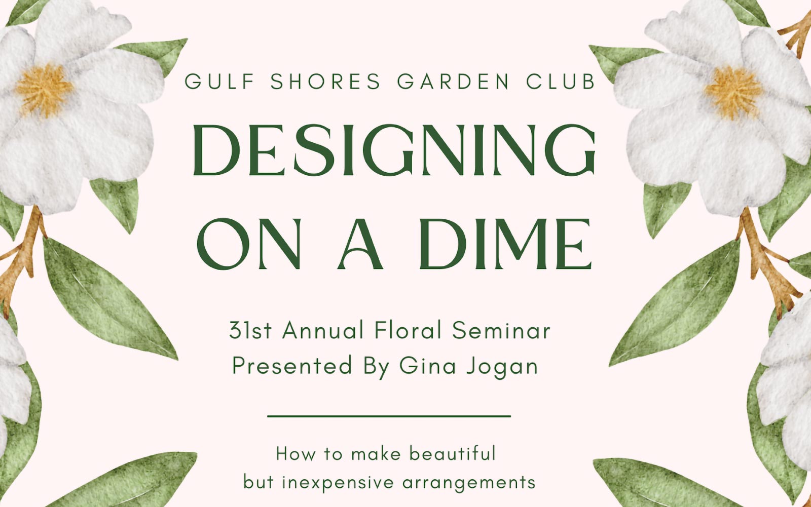 Gulf Shores Garden Club Seminar Announced