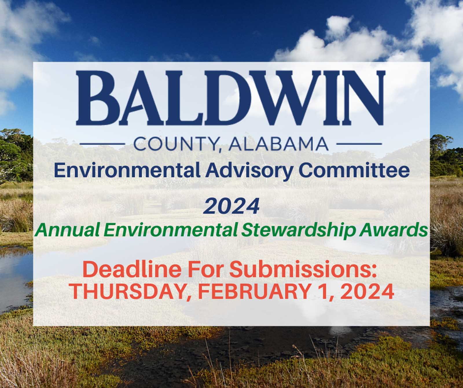 Nominations Open For Baldwin County Environmental Stewardship Awards