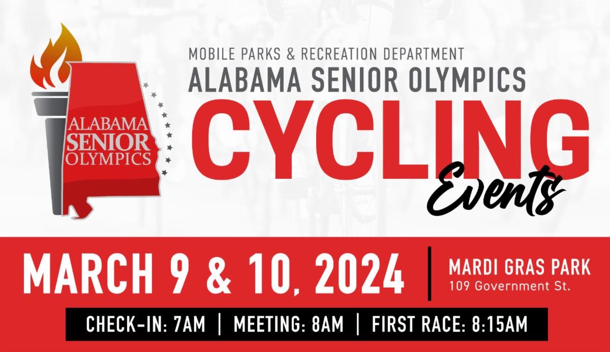 ALABAMA SENIOR OLYMPICS CYCLING EVENTS COMING TO MARDI GRAS PARK