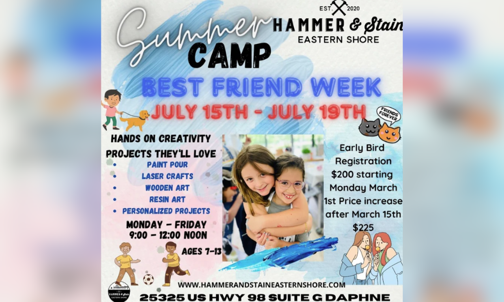 HAMMER & STAIN EASTERN SHORE SUMMER CAMP OFFERINGS