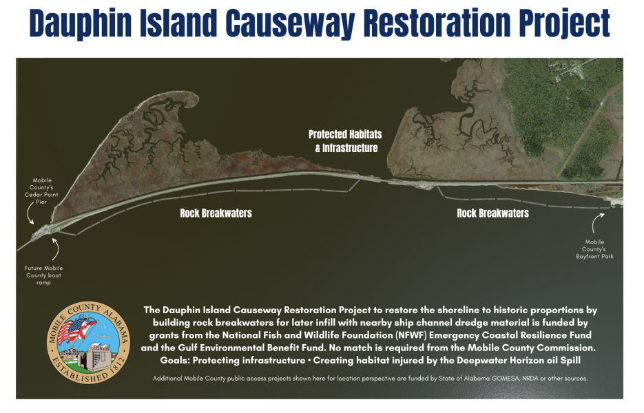 DAUPHIN ISLAND CAUSEWAY SHORELINE RESTORATION UPDATE