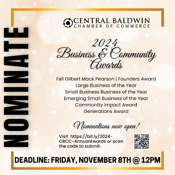 CENTRAL BALDWIN CHAMBER AWARDS NOMINATIONS OPEN