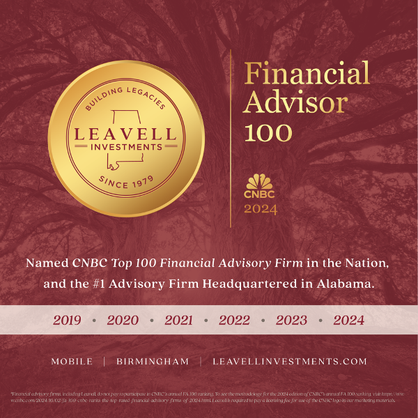 LEAVELL RANKED TOP FINANCIAL ADVISORY FOR SIXTH CONSECUTIVE YEAR