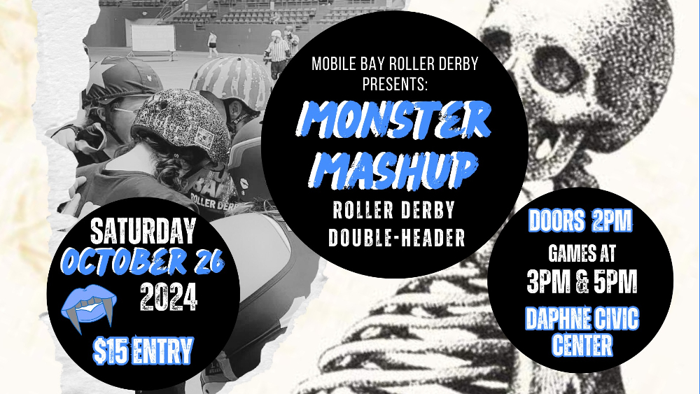 MOBILE BAY ROLLER DERBY TO HOST SECOND ANNUAL MONSTER MASHUP EVENT