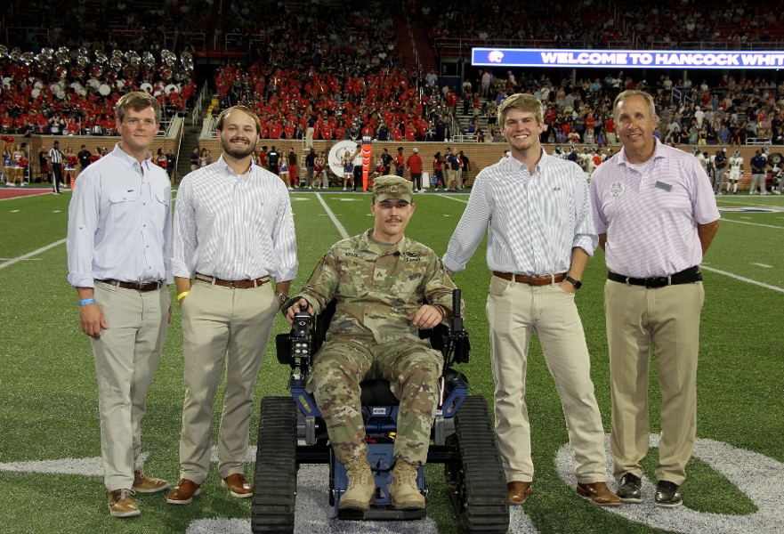 TRACK CHAIR DONATED TO GULF STATE PARK BY USA FRATERNITY