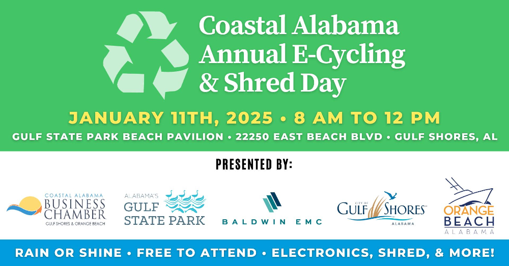 COASTAL CHAMBER E-CYCLING, SHRED DAY COMING UP