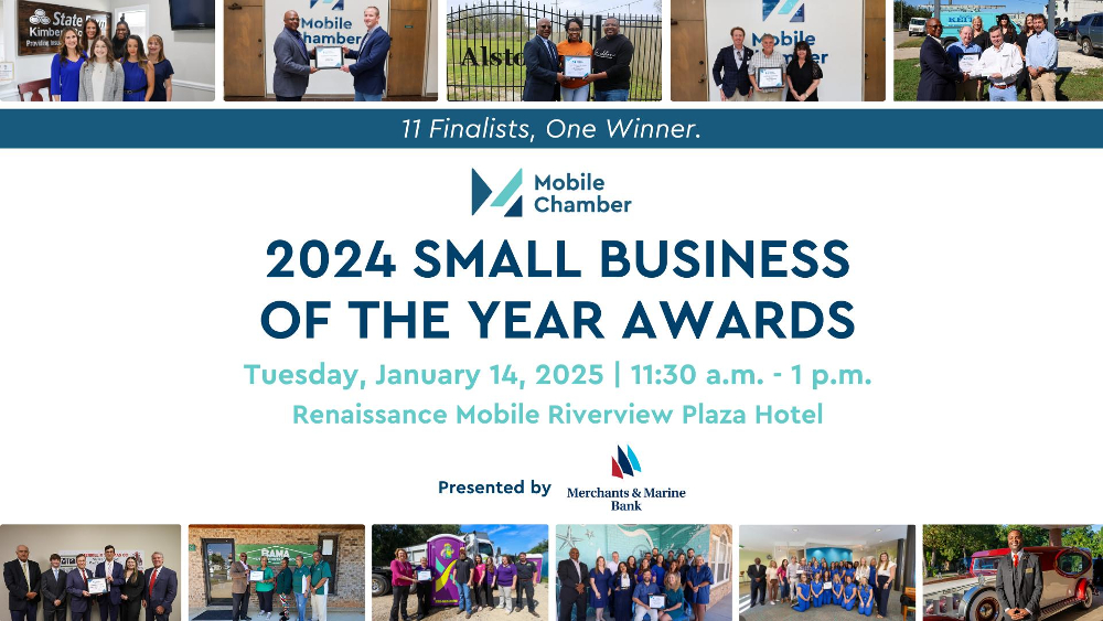 MOBILE CHAMBERS’S SMALL BUSINESS OF THE YEAR LUNCHEON COMING UP