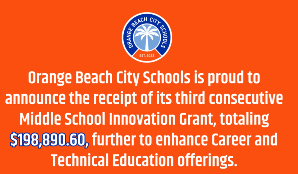 ORANGE BEACH MIDDLE GRANTED NEARLY $200,000