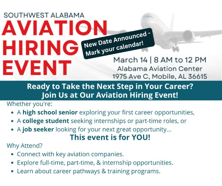 AVIATION HIRING EVENT RESCHEDULED