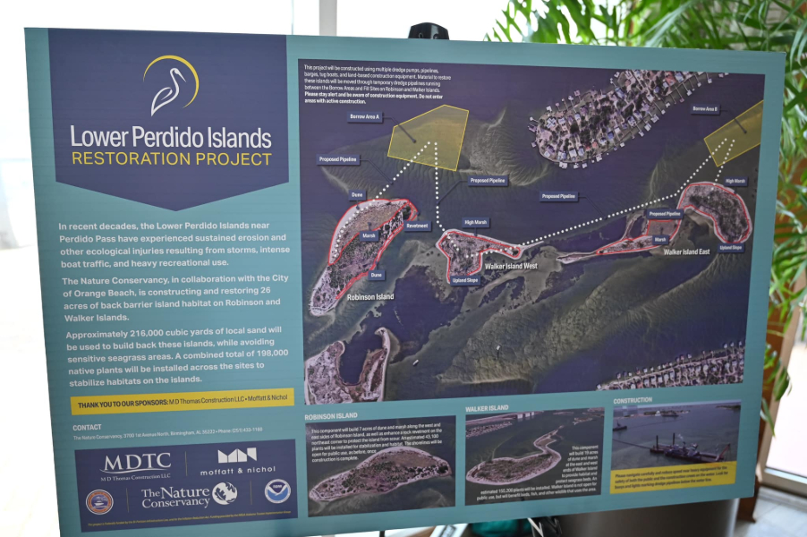 ORANGE BEACH ISLANDS RESTORATION BEGINS