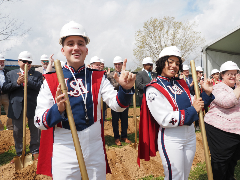 GROUND BROKEN ON USA BAND COMPLEX