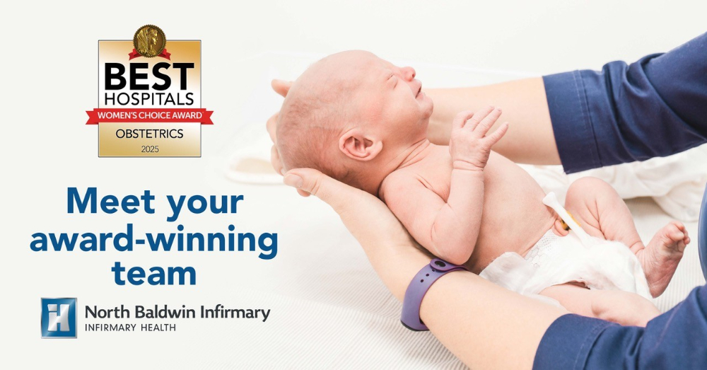 NORTH BALDWIN INFIRMARY RECOGNIZED AS A TOP HOSPITAL FOR OBSTETRICS