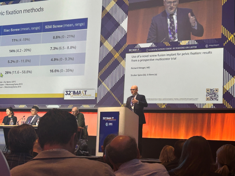 NEUROSURGEON PRESENTS AT SPINE CONFERENCE IN SCOTLAND