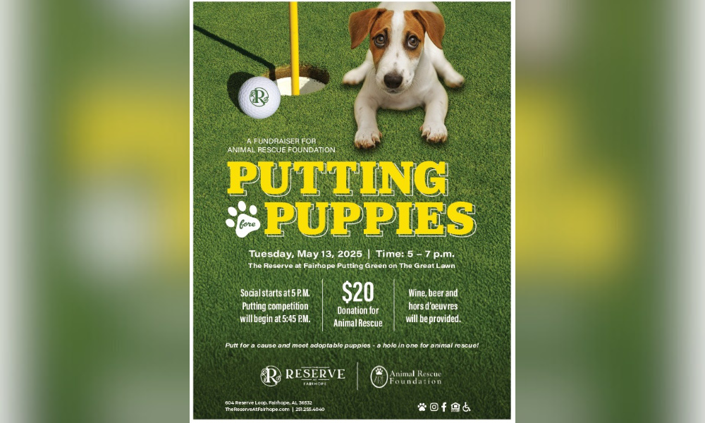 putting fore puppies fundraiser on May 13
