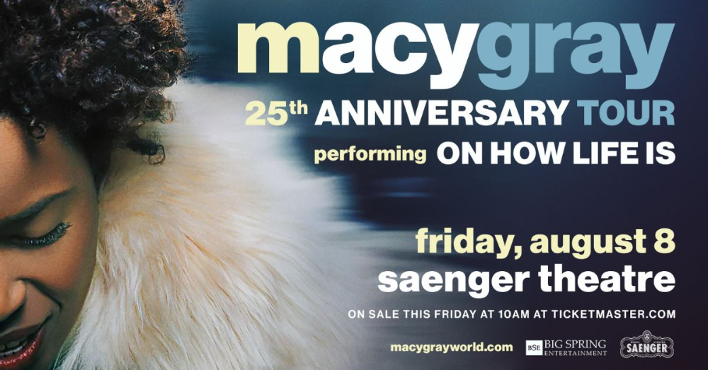 MACY GRAY COMING TO SAENGER