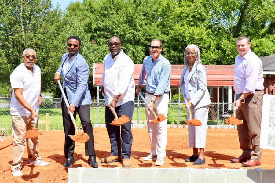 MOBILE BREAKS GROUND ON HOME IN CAMPGROUND NEIGHBORHOOD