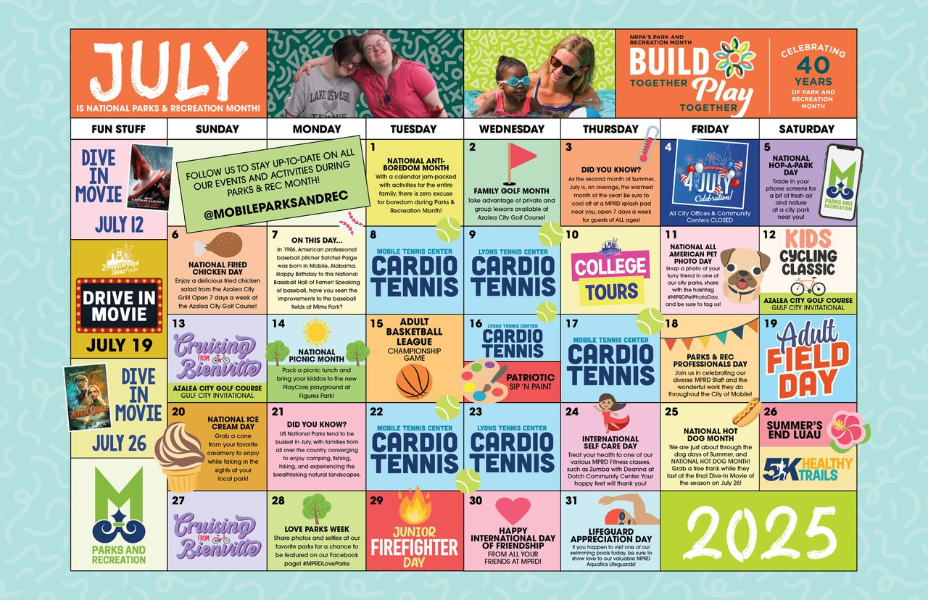 MOBILE MPRD TO CELEBRATE NATIONAL PARKS AND RECREATION MONTH