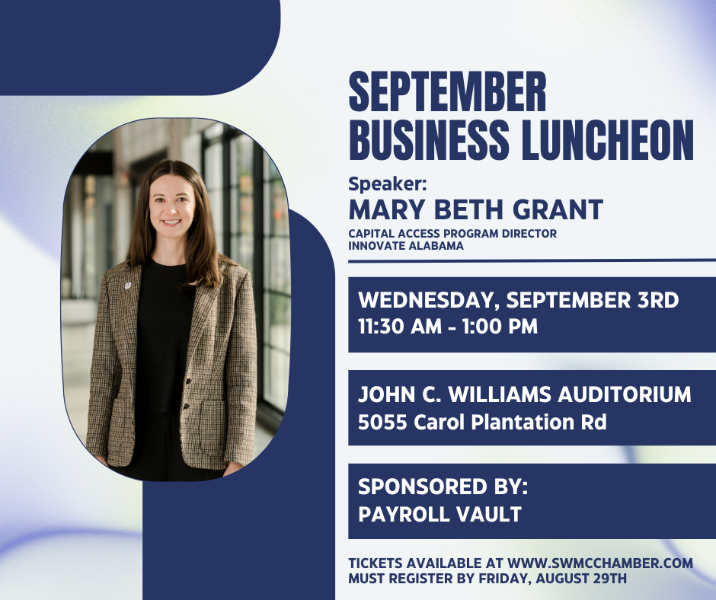 GRANT TO SPEAK AT NEXT SWMCC BUSINESS LUNCHEON