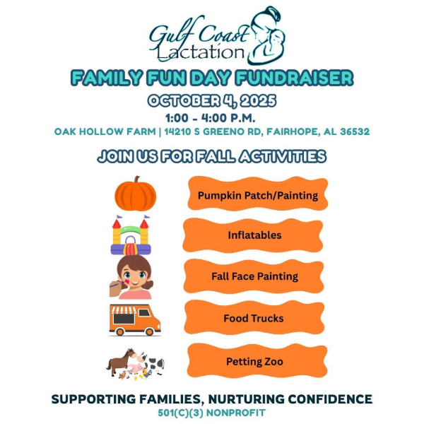 GULF COAST LACTATION FAMILY FUN DAY COMING UP