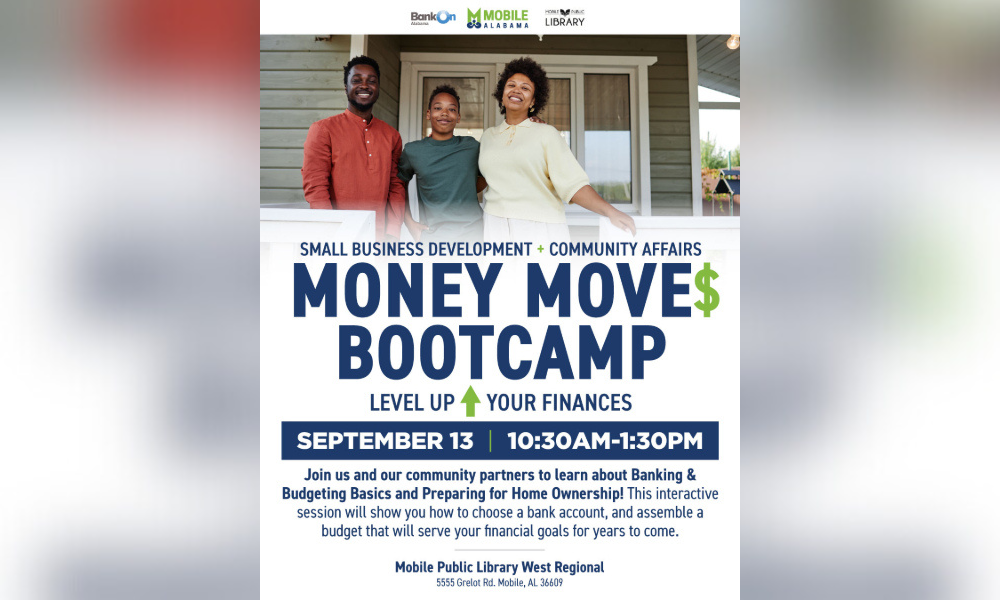 mobile's money moves Bootcamp is tomorrow