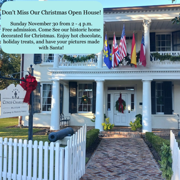 CONDE-CHARLOTTE MUSEUM OPEN HOUSE SET FOR NOVEMBER 30