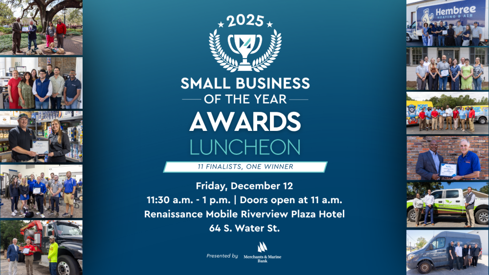 MOBILE CHAMBER AWARDS LUNCHEON SET FOR DECEMBER 12