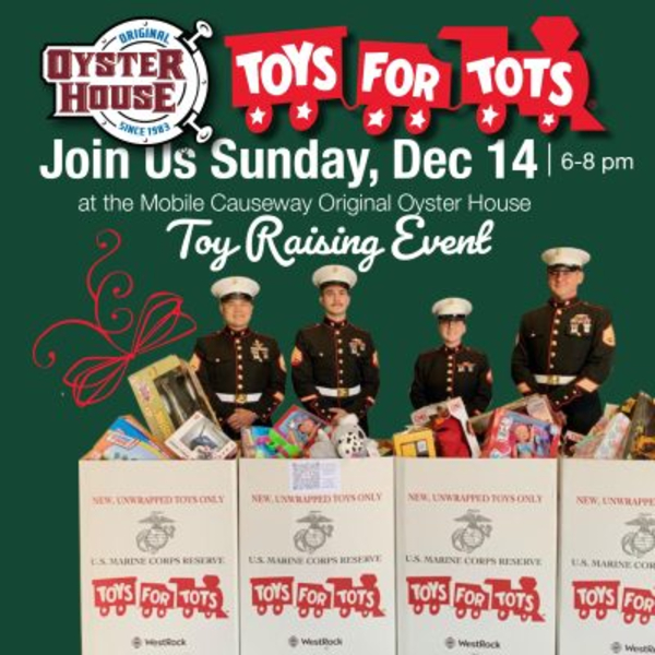 ORIGINAL OYSTER HOUSE TO HOST TOYS FOR TOTS DONATION EVENT