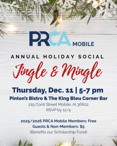 PRCA MOBILE HOLIDAY SOCIAL SET FOR DECEMBER 11