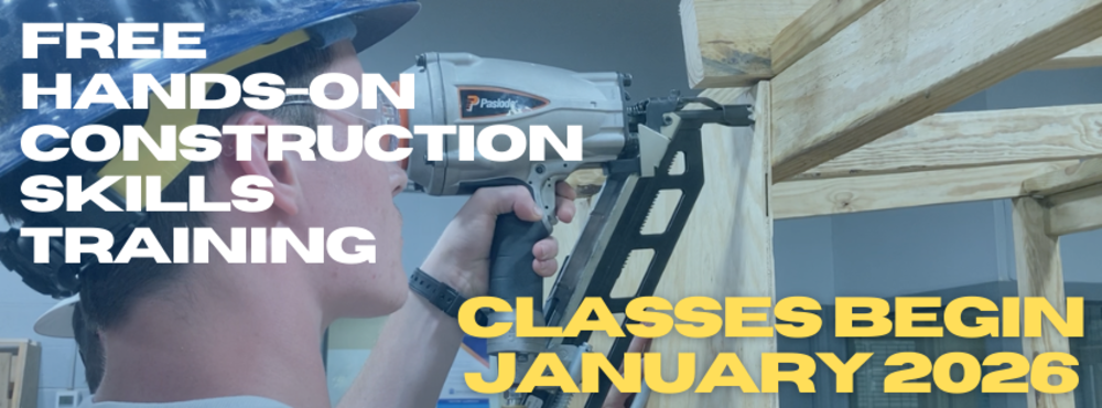 GOODWILL CUTS RIBBON ON CONSTRUCTION SKILLS BOOT CAMP