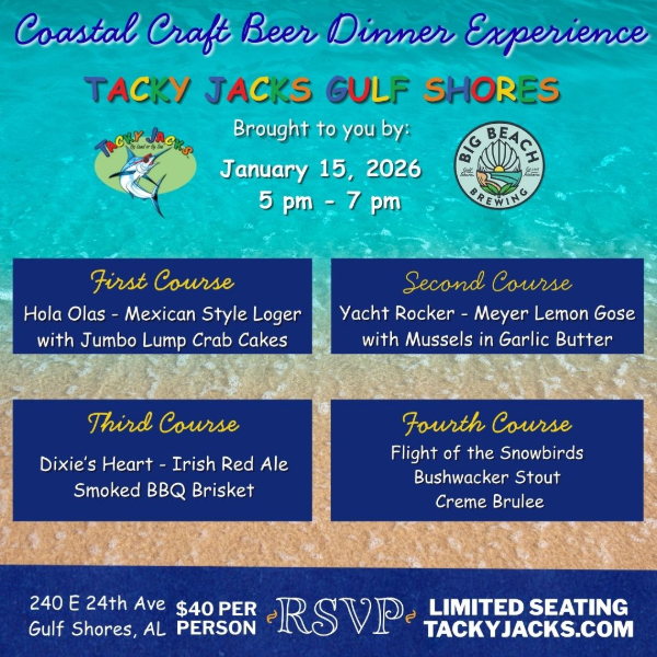 TACKY JACKS TO HOST WINTER WINE AND BEER TASTINGS