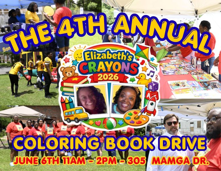 COLORING BOOK DRIVE ANNOUNCED