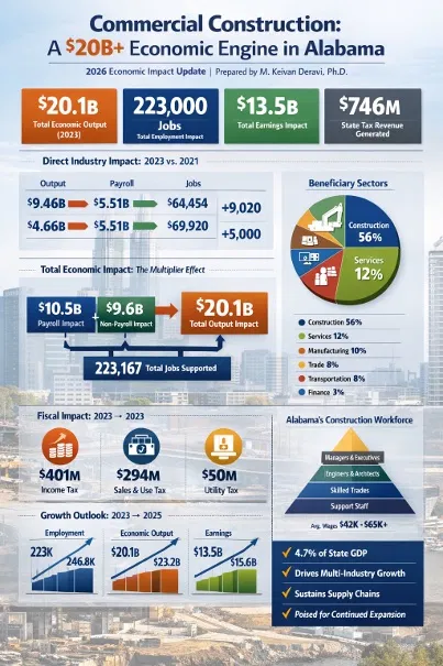 ABC OF ALABAMA RELEASES STUDY ON COMMERCIAL CONSTRUCTION INDUSTRY’S IMPACT ON ALABAMA ECONOMY