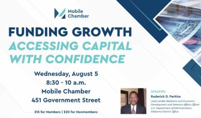 Funding Growth Workshop Coming To Mobile Chamber