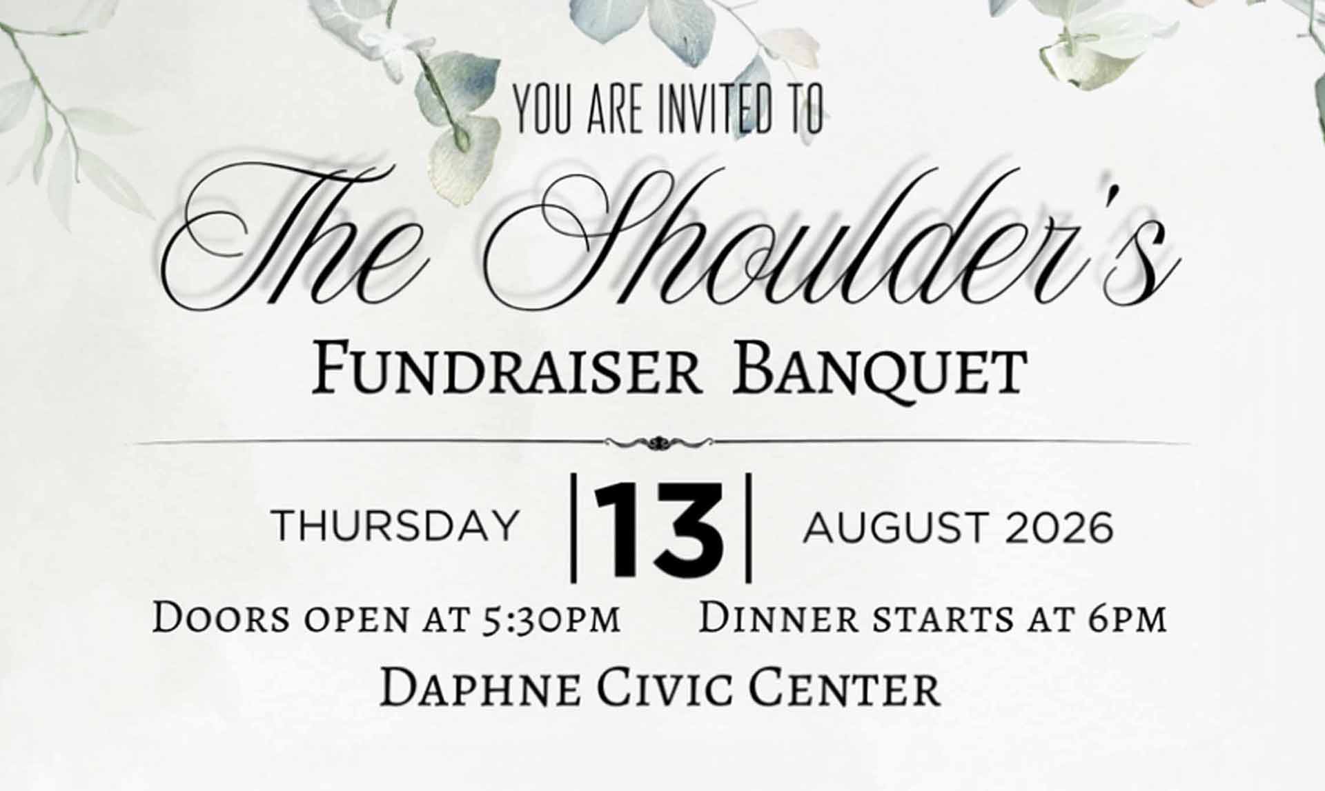 the shoulder fundraiser announced