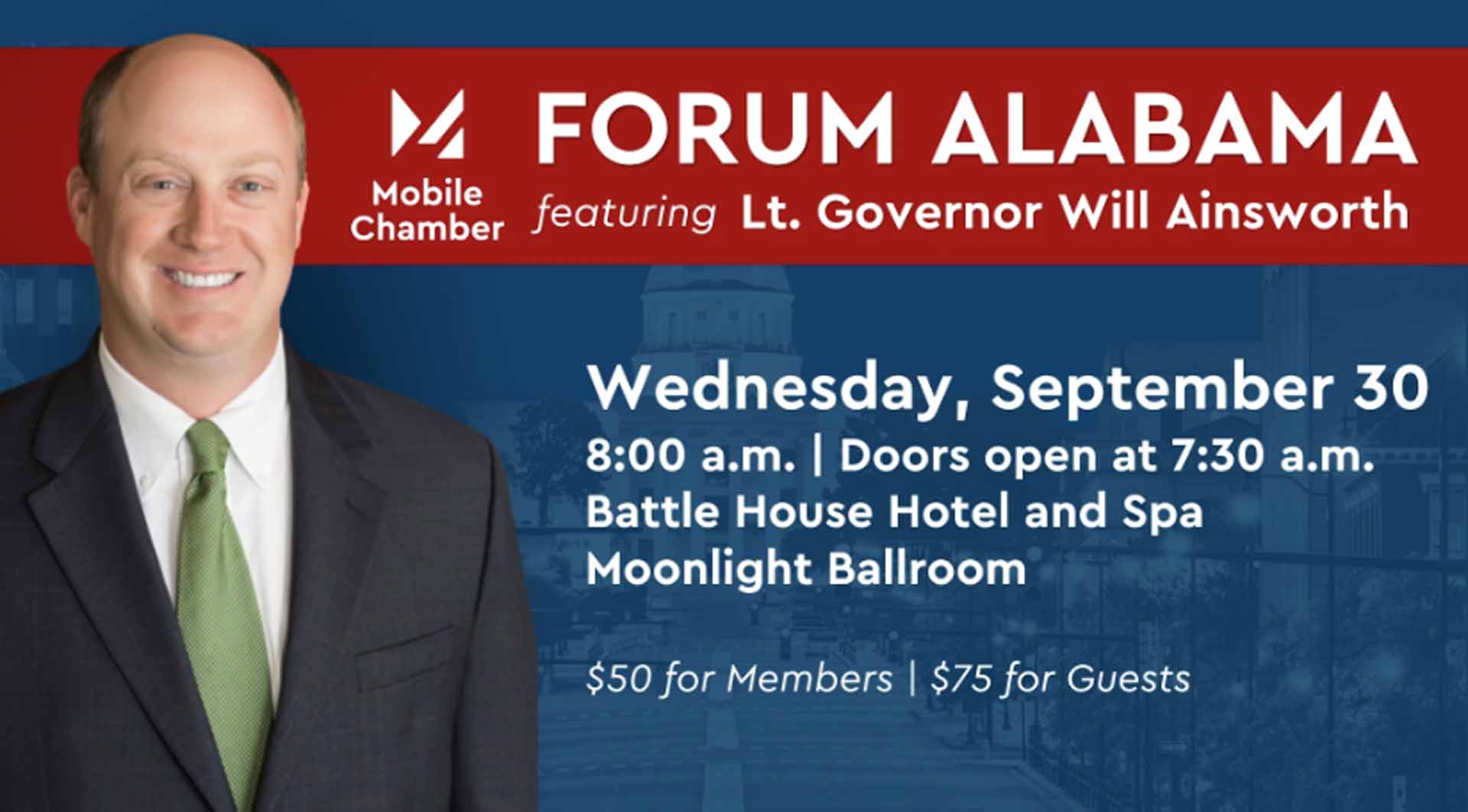 Ainsworth To Speak At Forum Alabama